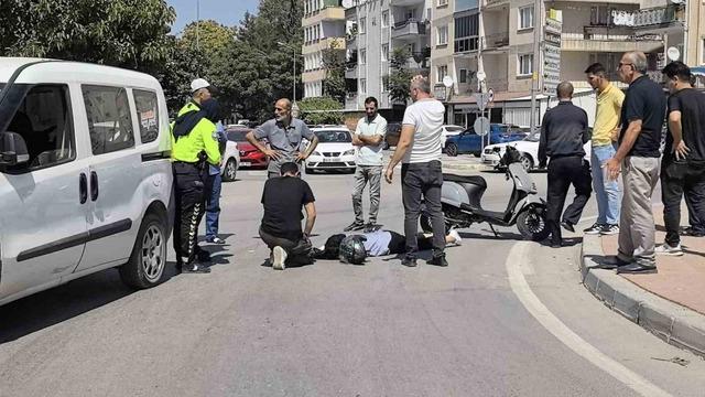 Motosikletler ve Van INEGOL 3'te çarpıştı